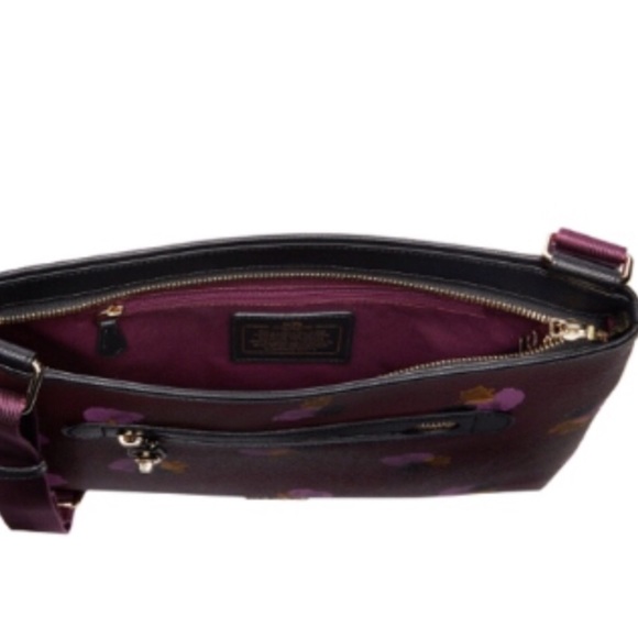 Taylor Crossbody In Floral Print Plum Purple - Picture 3 of 5